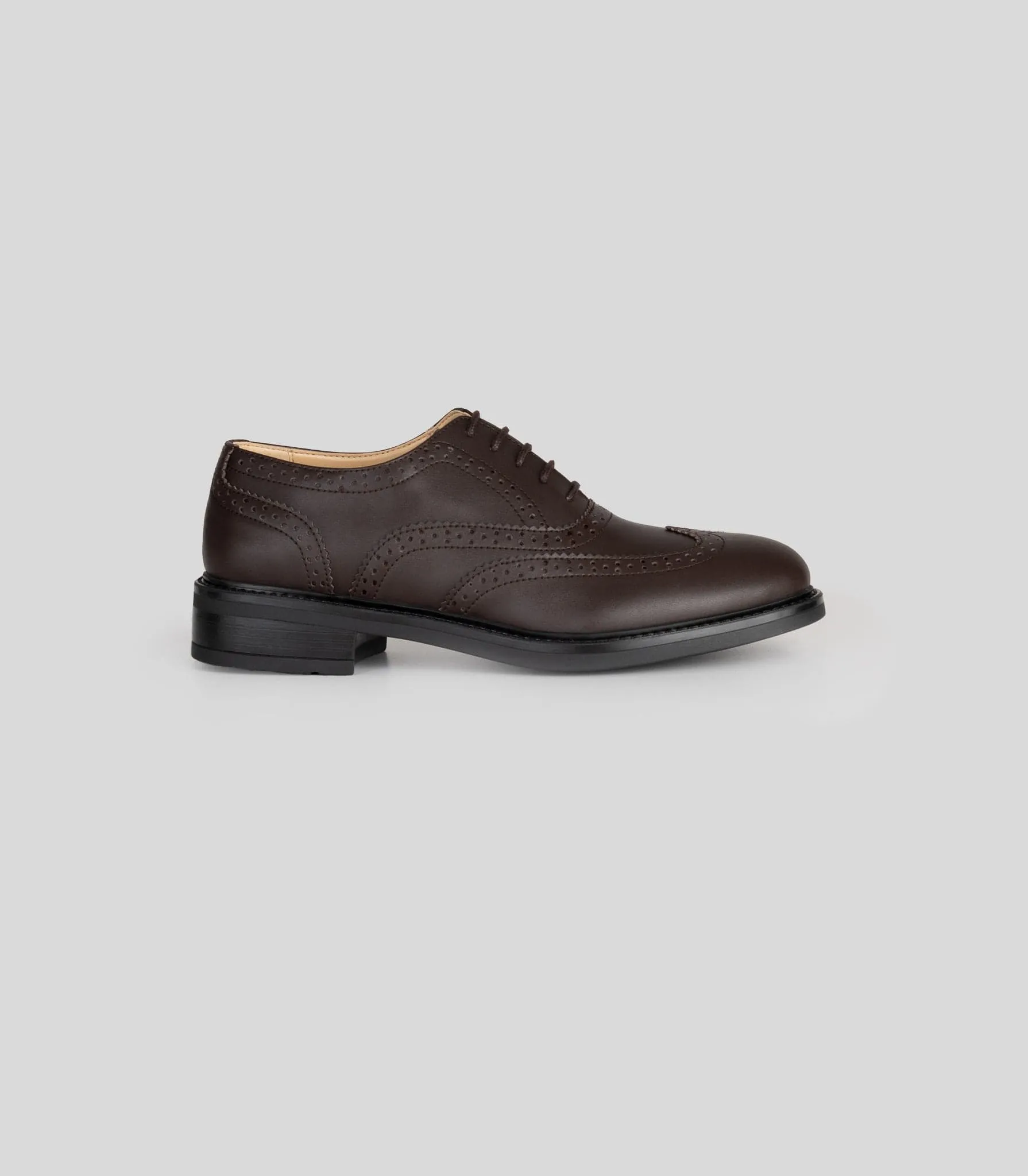 Chaussure Brogue Végane en Simili-Cuir avec Bout Capitonné pour Femme | Plusieurs Couleurs