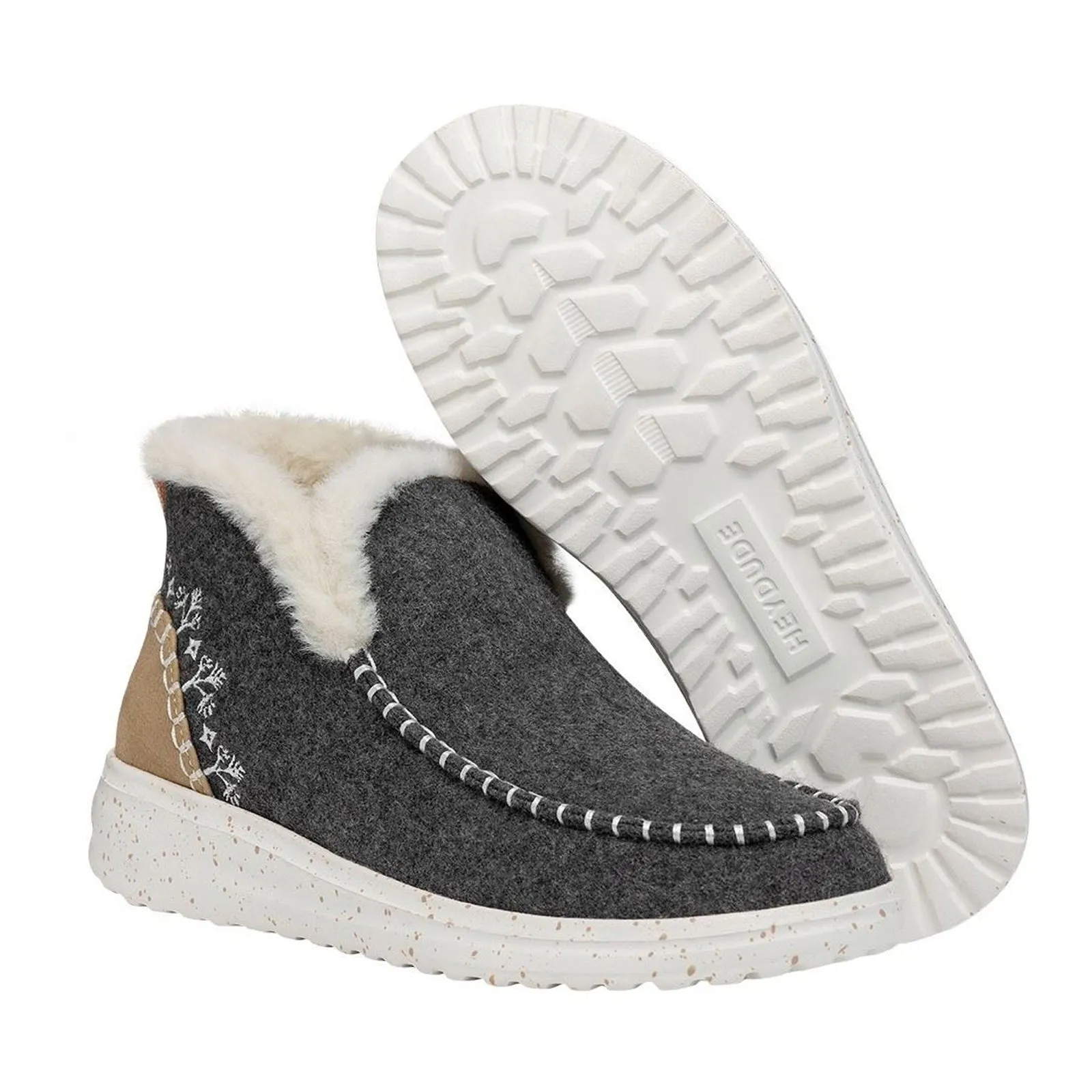 Bottes cheville Denny en laine imitation shearling Heydude 40208 pour femme