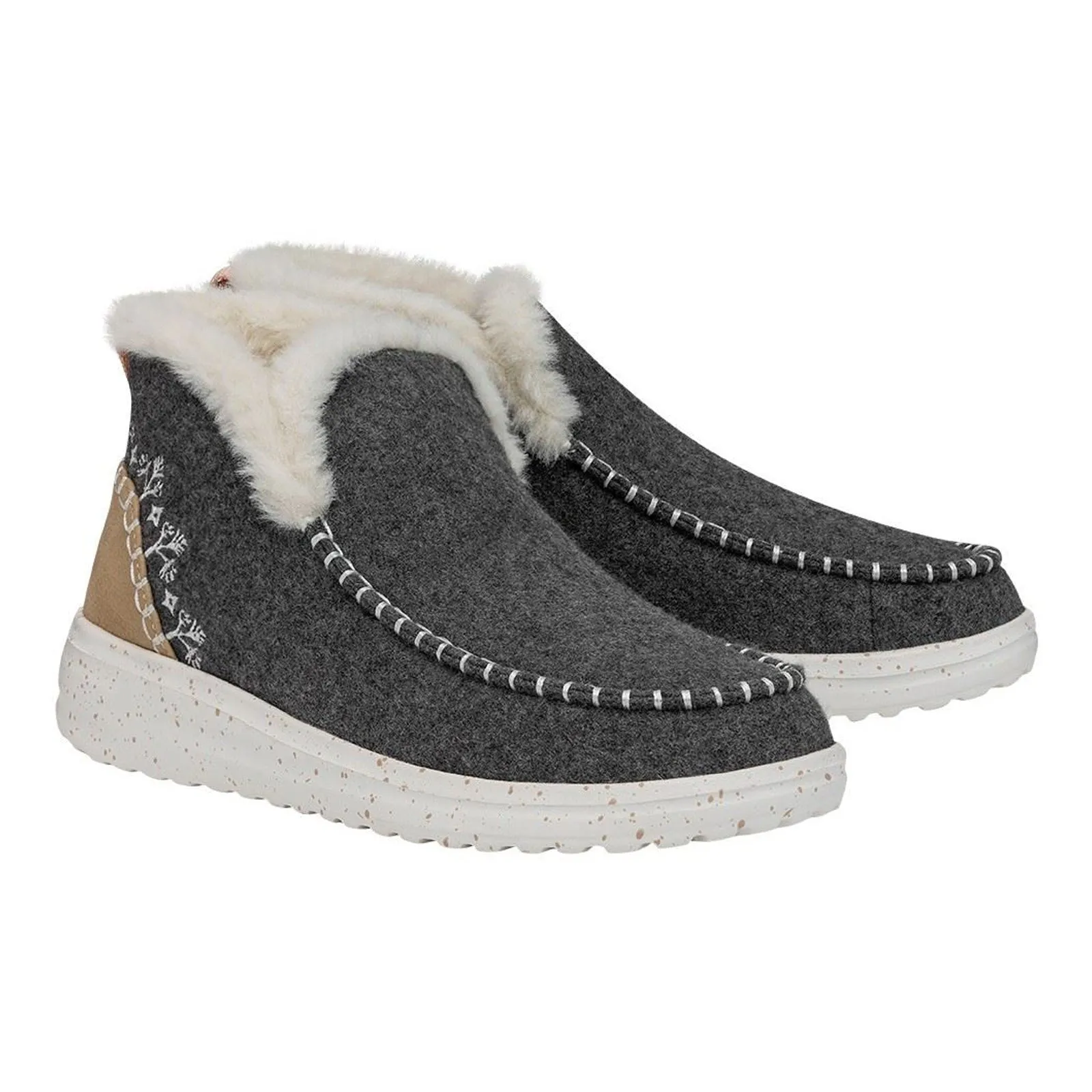 Bottes cheville Denny en laine imitation shearling Heydude 40208 pour femme