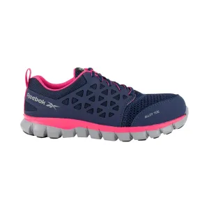 Chaussure de travail sportive à embout d'acier Sublite pour femmes Bleu/Rose