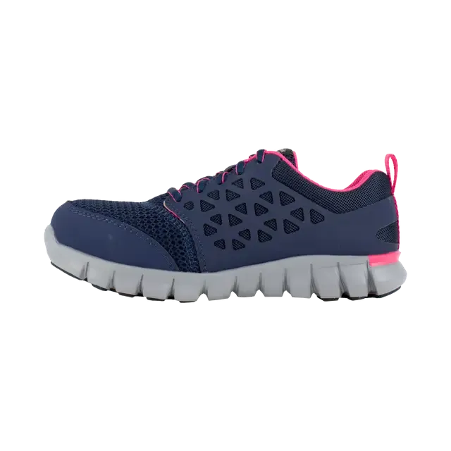 Chaussure de travail sportive à embout d'acier Sublite pour femmes Bleu/Rose