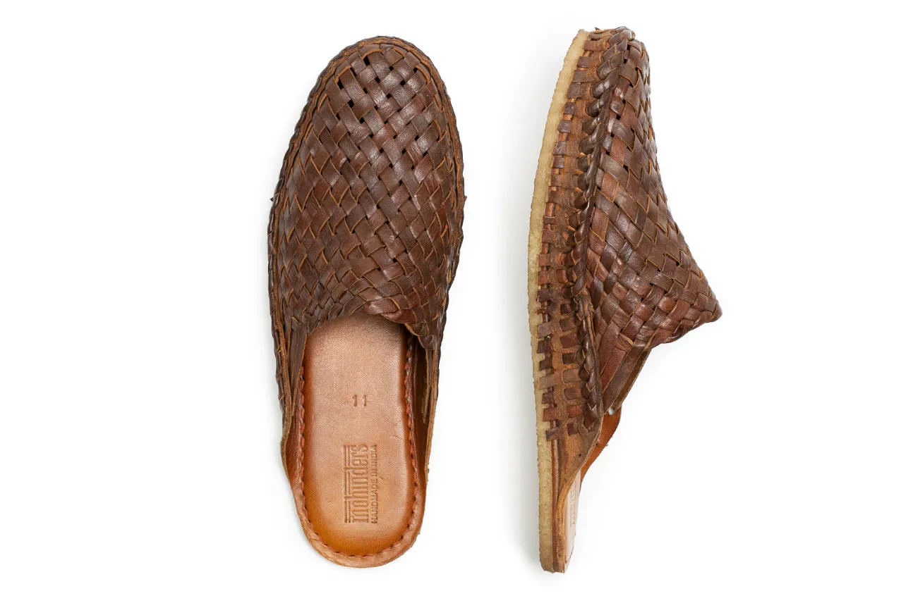 Pantoufle Woven City en Noyer
