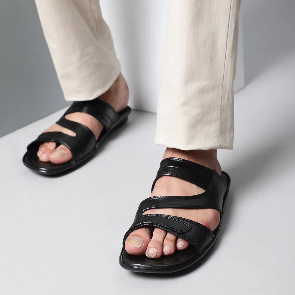 Chaussons décontractés Coolers (Noir) pour hommes COOL99-13 par Liberty