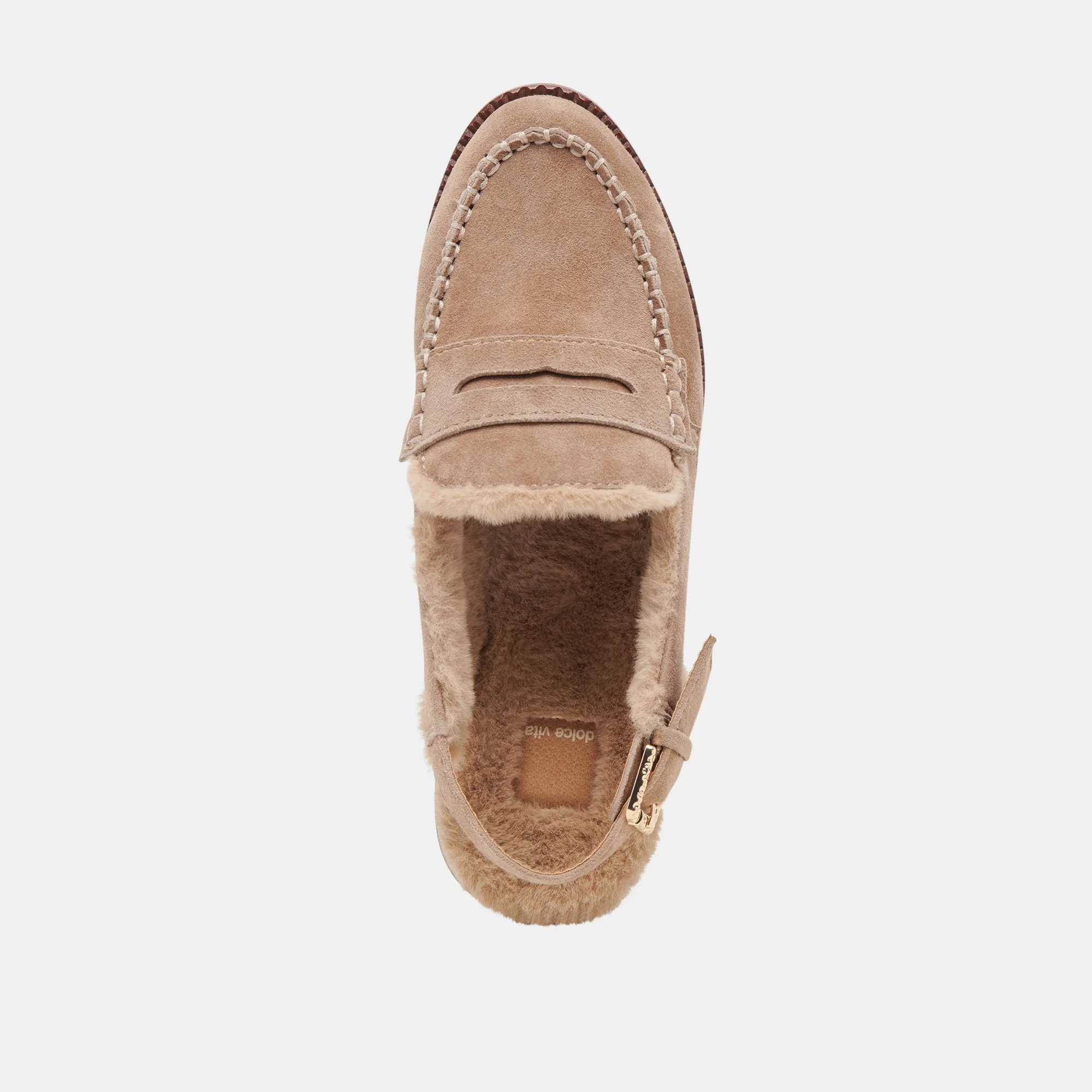 Mocassins HARDI PLUSH en daim couleur champignon