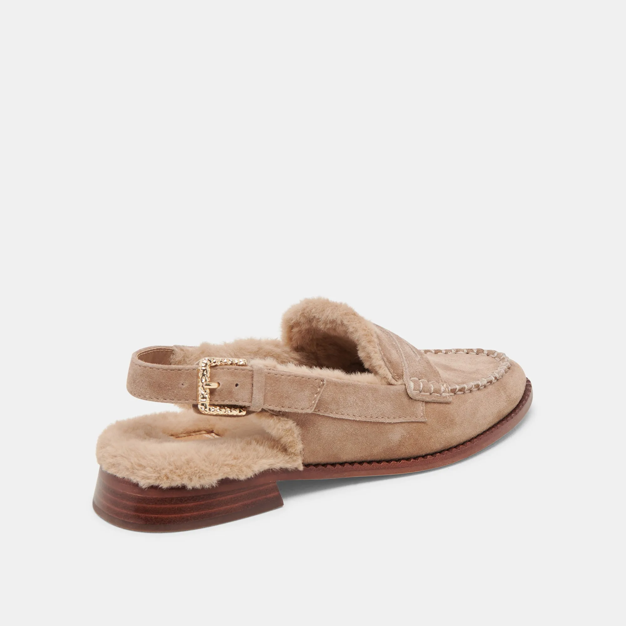 Mocassins HARDI PLUSH en daim couleur champignon