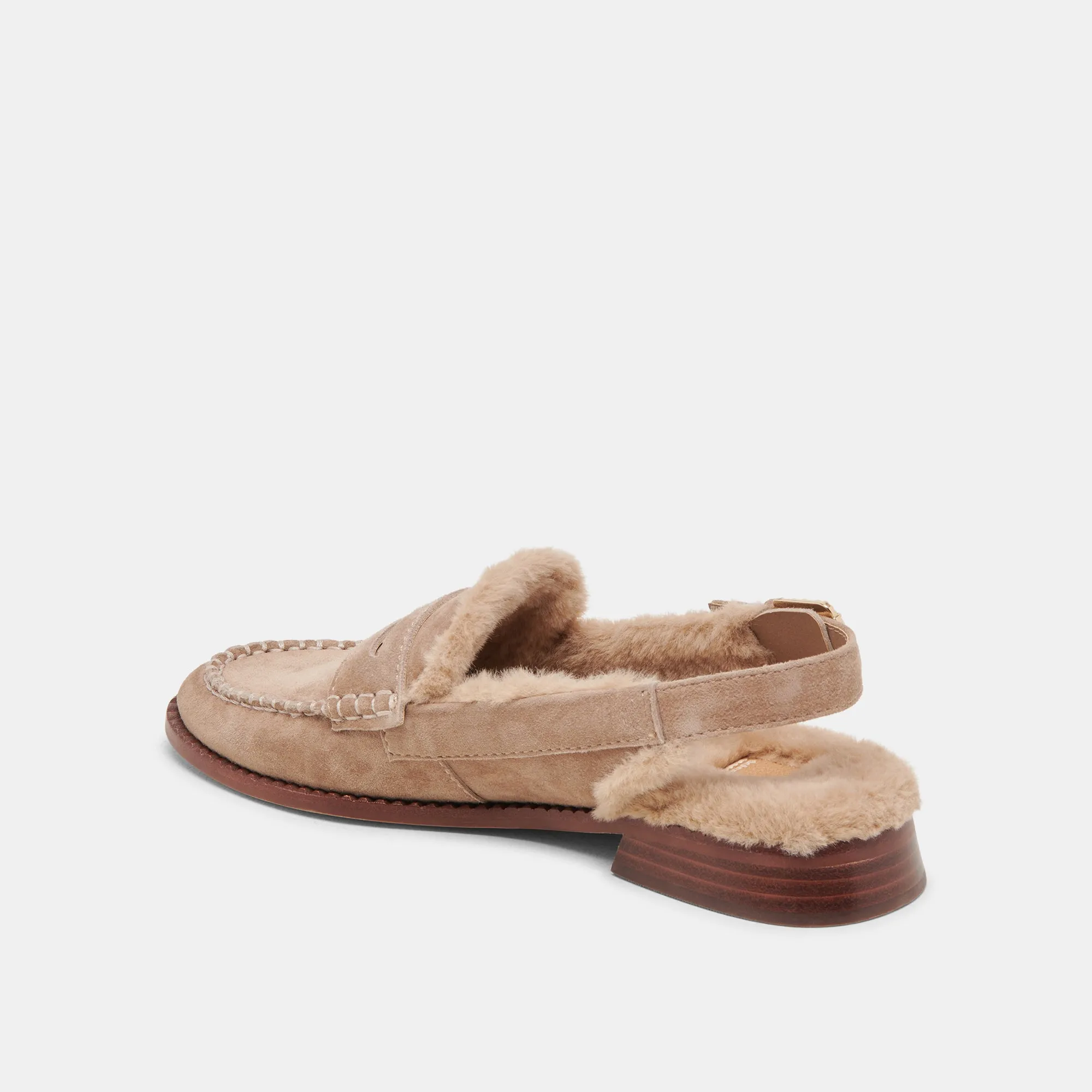 Mocassins HARDI PLUSH en daim couleur champignon