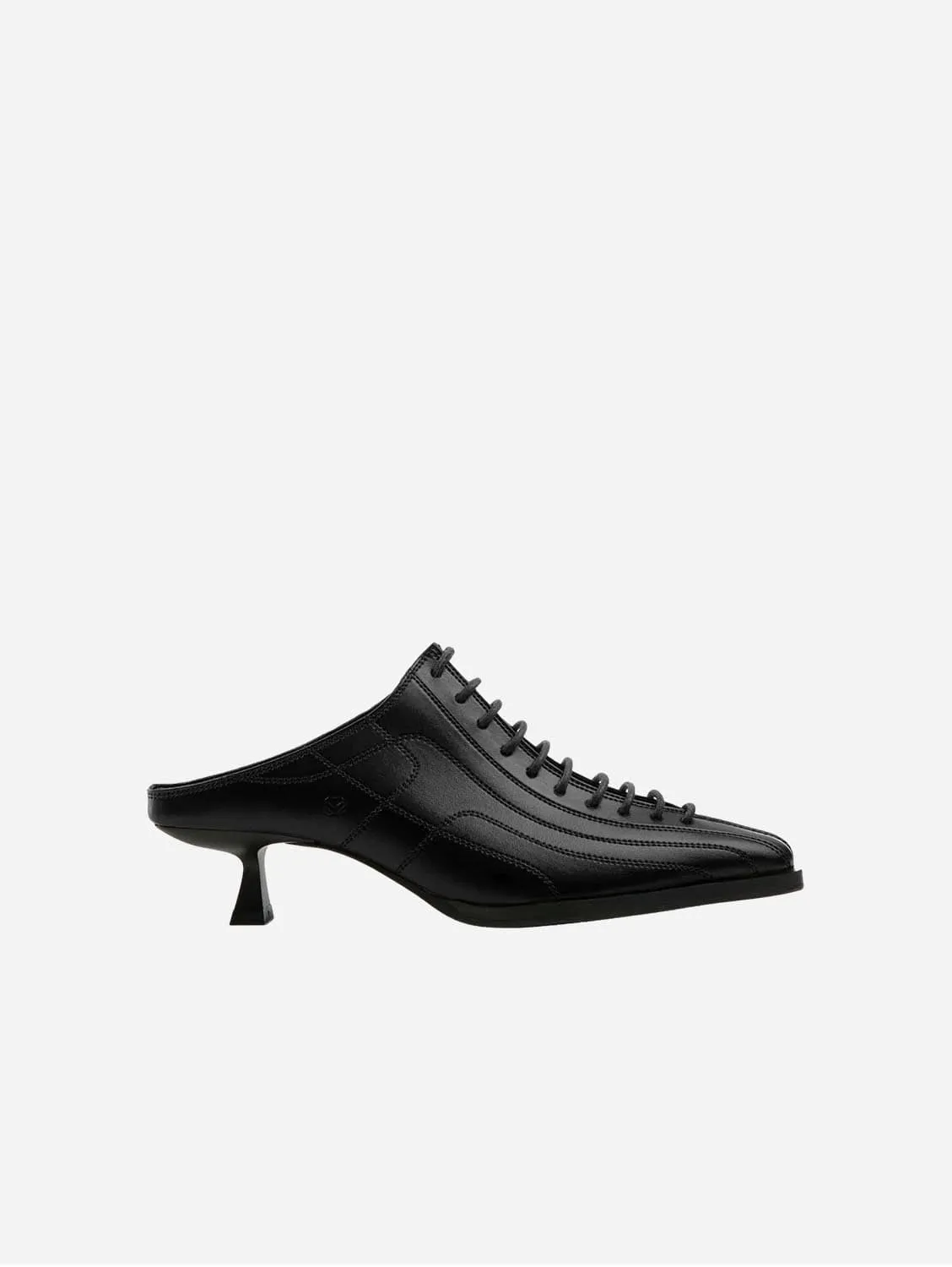 Rachel Mules en Cuir d'Apple | Noir