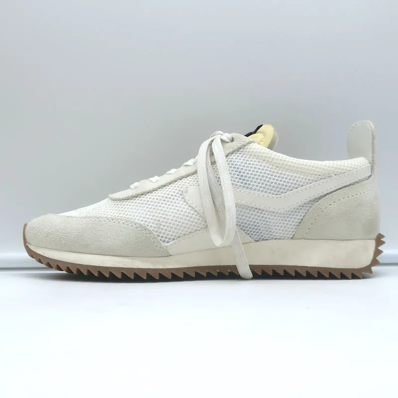 Rag & Bone Retro Basket Basses de Course en Maille Blanche et Suédine Crème Taille 37