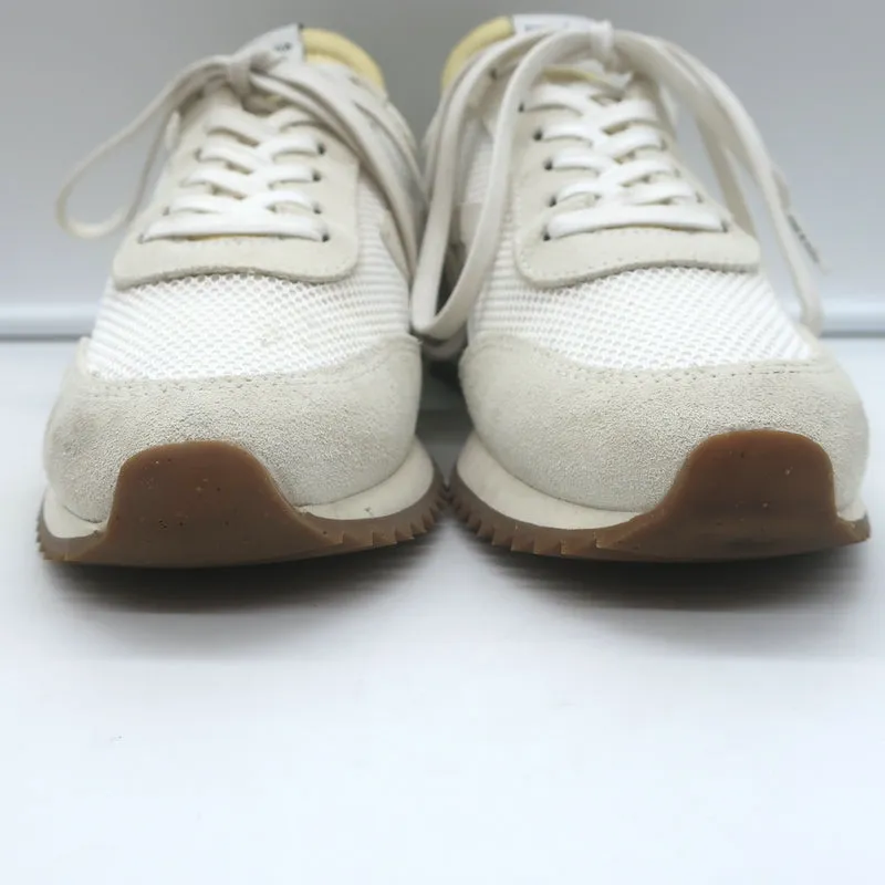 Rag & Bone Retro Basket Basses de Course en Maille Blanche et Suédine Crème Taille 37