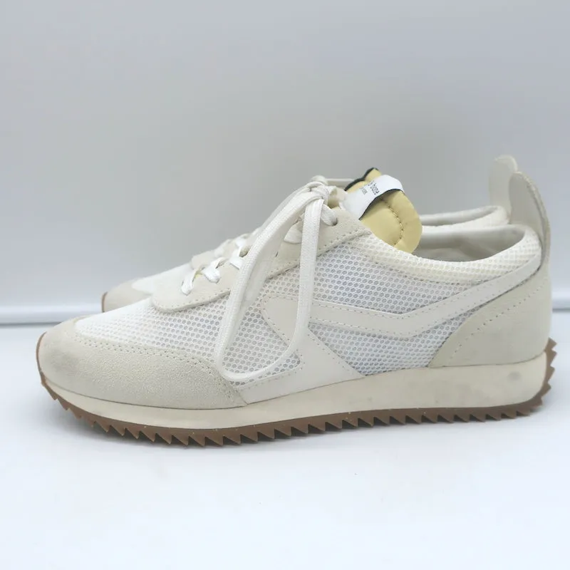 Rag & Bone Retro Basket Basses de Course en Maille Blanche et Suédine Crème Taille 37