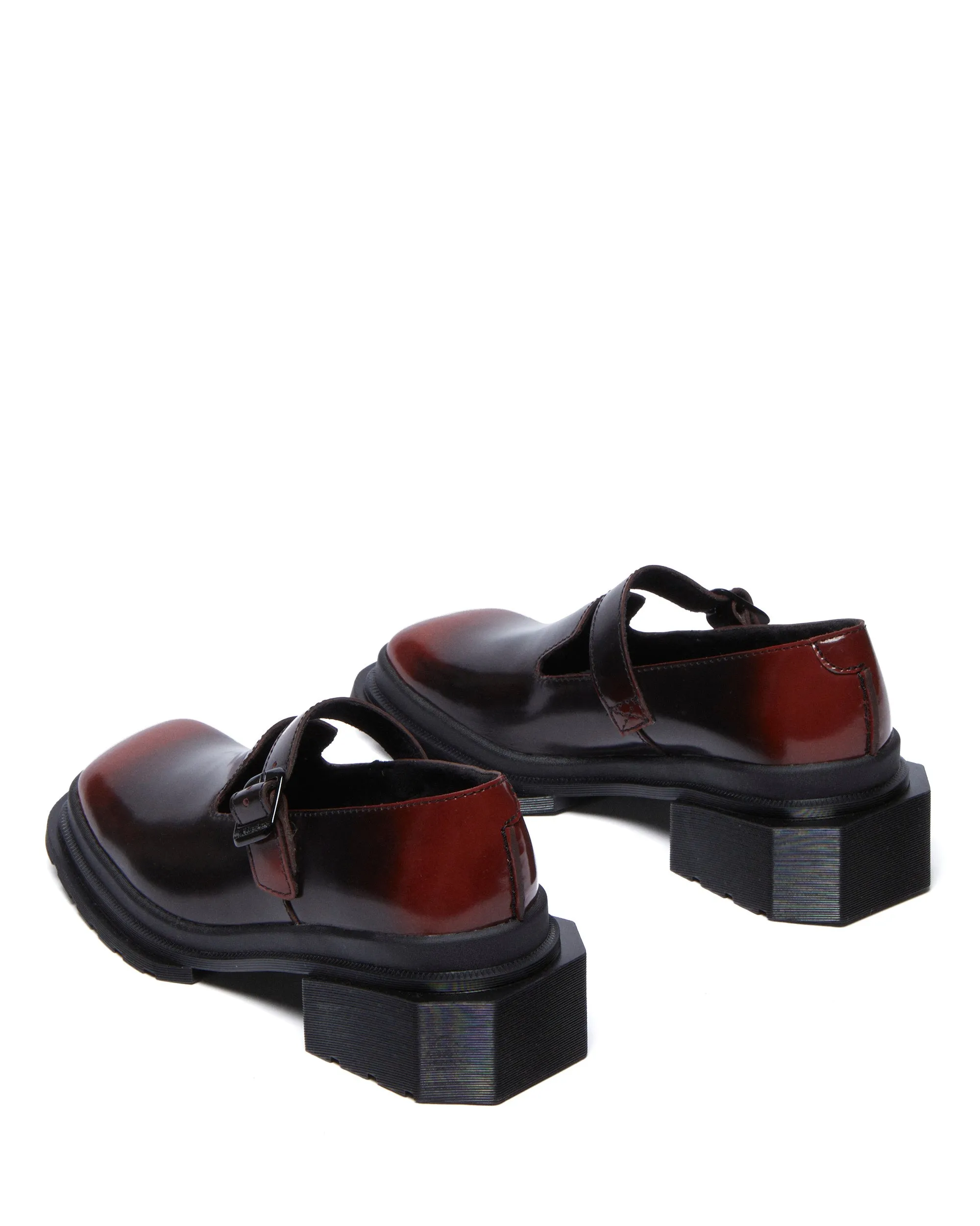 W Maybole Mj Cuir brossé noir/rouge cerise
