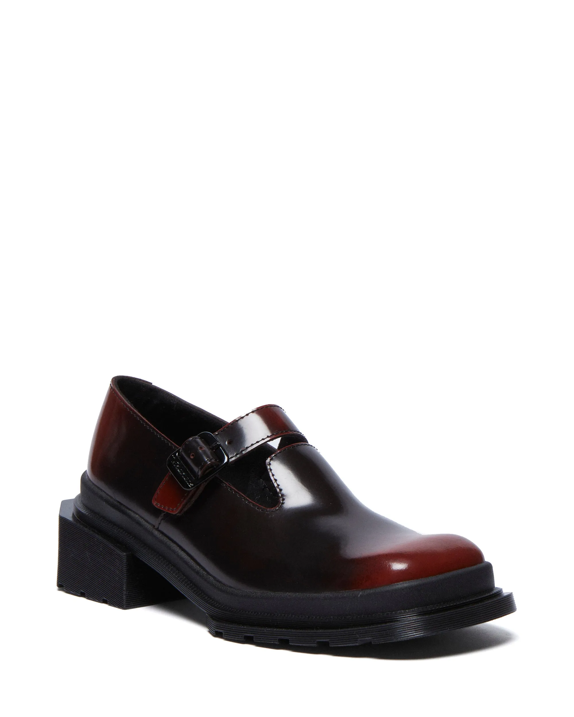 W Maybole Mj Cuir brossé noir/rouge cerise