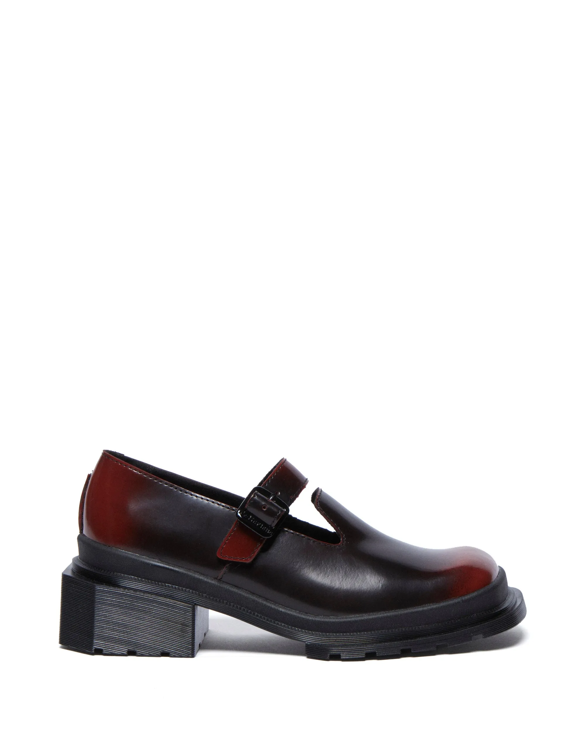 W Maybole Mj Cuir brossé noir/rouge cerise